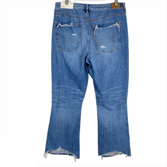 American Eagle 90s Flare Jeans High Rise Easy Bree - Picture 3 of 10